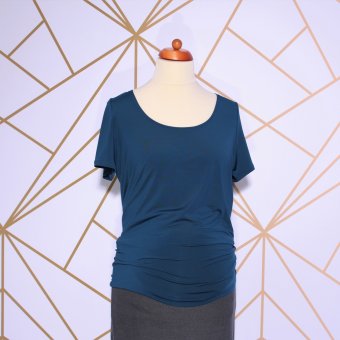 Tricou sarcina albastru inchis din licra
