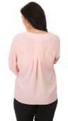 Bluza gravide roz cu pliuri si maneca lunga larga