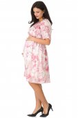 Rochie Scurtă de Gravide Roz – Confort, Stil și Lejeritate