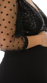 Rochie Elegantă de Ocazie pentru Gravide și Alăptare, Neagră