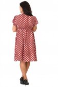 Rochie Alăptare și Sarcina Visinie cu Buline – Stil Vintage