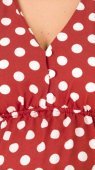 Rochie Alăptare și Sarcina Visinie cu Buline – Stil Vintage