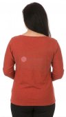 Tricou sarcina si alaptare cu maneca 3/4 culoare caramizie